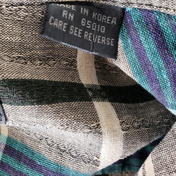 Vintage linen and cotton men's shirt - Picture 5 of 7